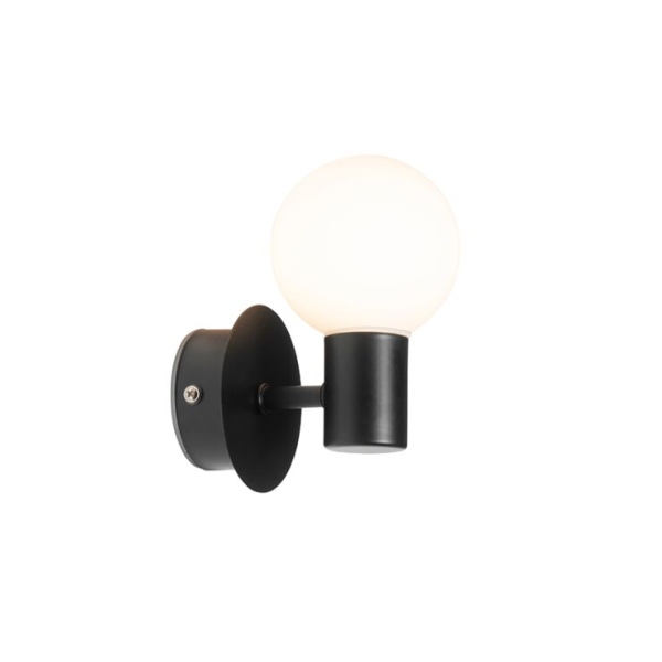 Moderne wandlamp zwart ip44 - cederic up