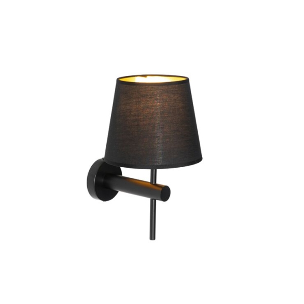 Moderne wandlamp zwart - pluk