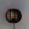Moderne wandlamp zwart - zoë