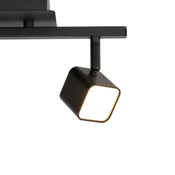 Moderne plafondlamp zwart incl. Led 2-lichts - nola