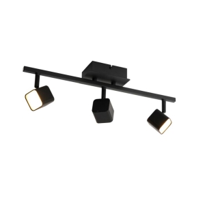 Moderne plafondlamp zwart incl. LED 3-lichts - Nola