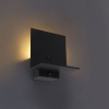 Moderne wandlamp zwart incl. USB-aansluiting - Flero