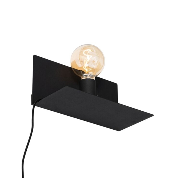 Moderne wandlamp zwart magnetisch verstelbaar - muro