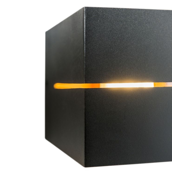 Moderne wandlamp zwart met goud 9