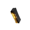 Moderne wandlamp zwart met goud - plats