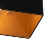 Moderne wandlamp zwart met gouden binnenkant rechthoekig - alone
