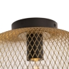 Moderne zwart met gouden plafondlamp - bliss mesh