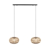 Oosterse hanglamp bamboe 2-lichts - amira