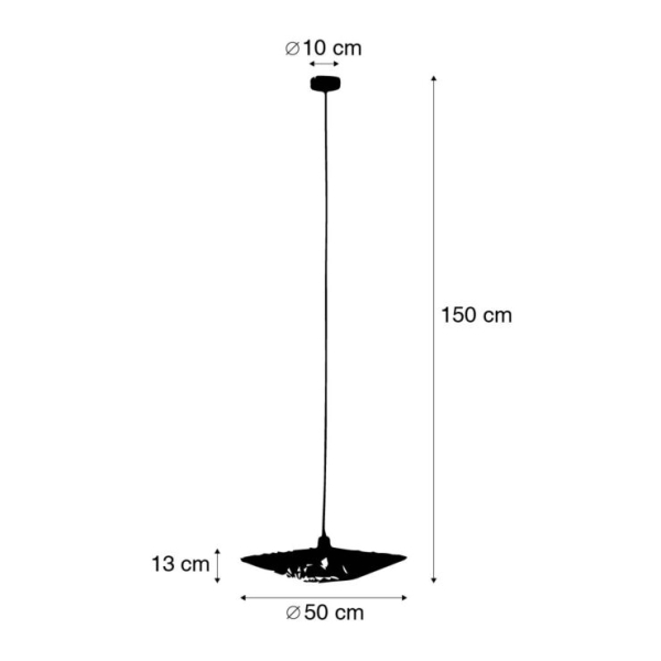 Oosterse hanglamp bamboe 50 cm - rina