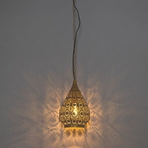 Oosterse hanglamp goud 26 cm - Mowgli