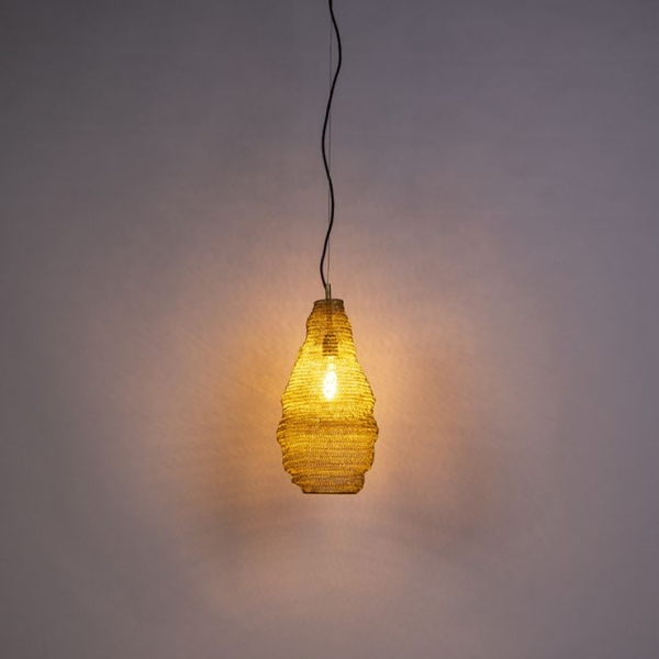 Oosterse hanglamp goud - nidum rombo