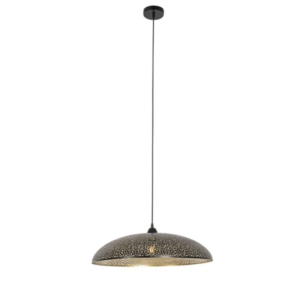 Oosterse hanglamp zwart met goud 60 cm - japke