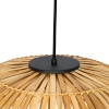Oosterse hanglamp zwart met naturel bamboe 62 cm - pua