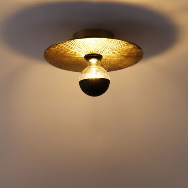 Oosterse plafondlamp goud - konge