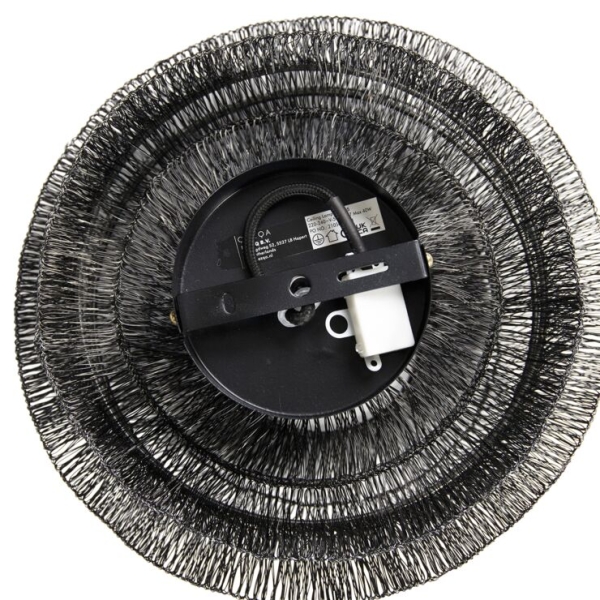 Oosterse plafondlamp zwart 25 cm - vadi
