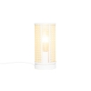Oosterse tafellamp wit met rotan 12 cm - akira
