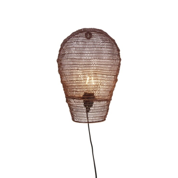 Oosterse wandlamp brons 35 cm - nidum