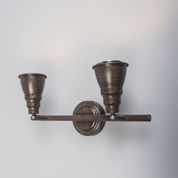 Plafond- en wandspot roestbruin draai- en kantelbaar - coney 2