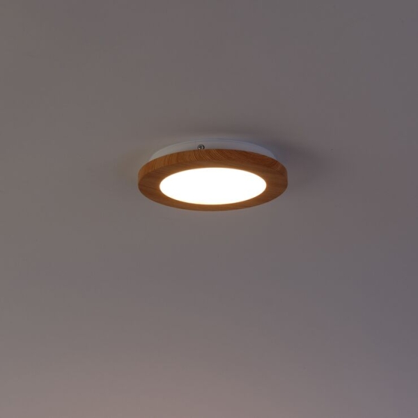 Plafondlamp naturel 17 cm incl. Led 3-staps dimbaar - linda