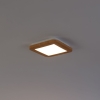 Plafondlamp naturel 17 cm vierkant incl. Led 3-staps dimbaar - linda