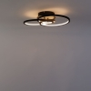 Plafondlamp zwart 45 cm incl. Led 3 staps dimbaar - rowin