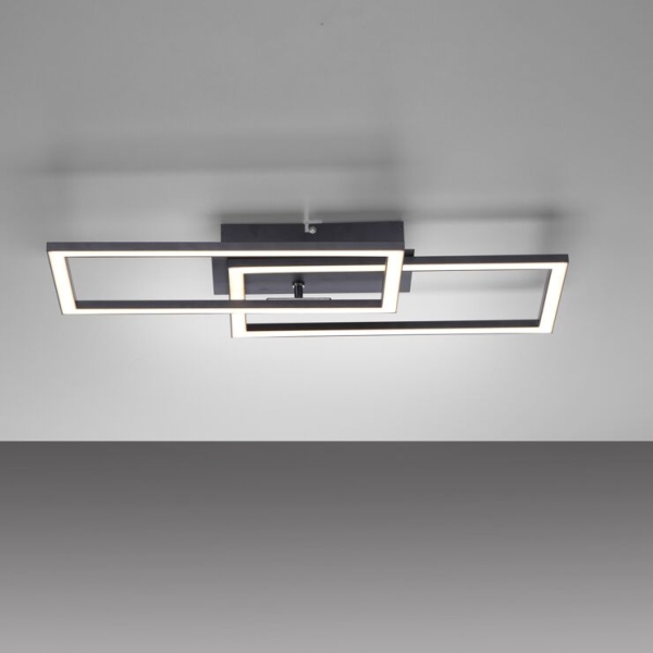 Plafondlamp zwart 54 cm incl. Led 3-staps dimbaar - georgi