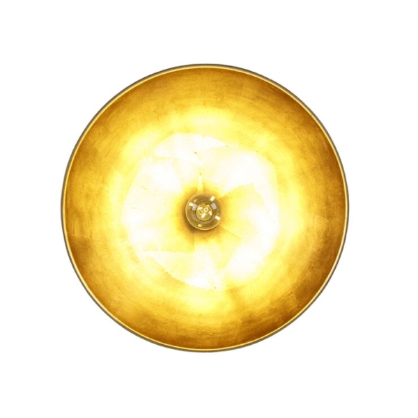 Plafondlamp zwart met goud 42 cm verstelbaar - magnax
