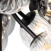 Plafondlamp zwart met smoke en helder glas 10-lichts - bonnie