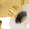 Plafondspot goud met glas 3-lichts verstelbaar rond - laura