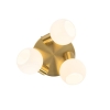 Plafondspot goud met opaal glas 3-lichts verstelbaar - anouk