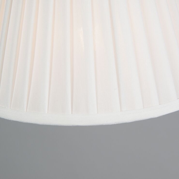 Retro hanglamp crème 25 cm - plisse