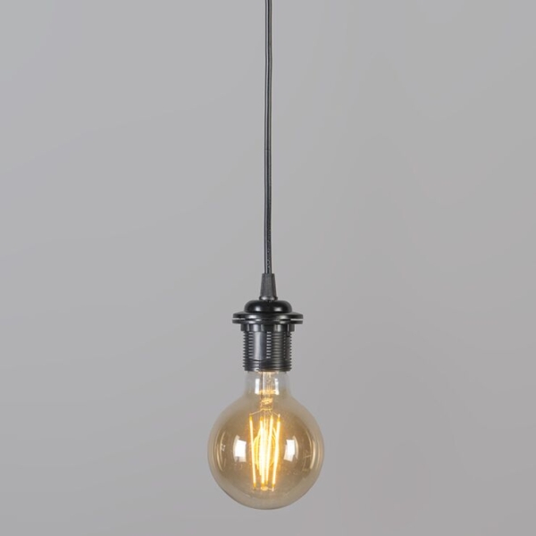 Retro hanglamp zwart 25 cm - granny frame