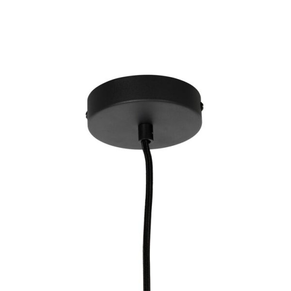 Retro hanglamp zwart met helder glas 20 cm - eclipse