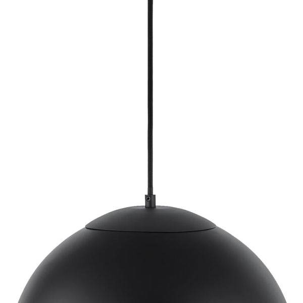 Retro hanglamp zwart met helder glas 35 cm - eclipse