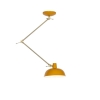 Retro plafondlamp geel met brons - milou