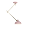 Retro plafondlamp roze met brons - milou
