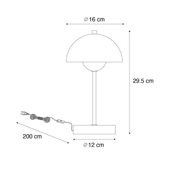 Retro tafellamp donkerbrons - magnax mini