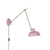 Retro wandlamp roze met brons - milou