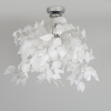 Romantische plafondlamp wit met blaadjes - feder