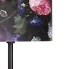 Romantische vloerlamp zwart met bloemen kap 40 cm - simplo