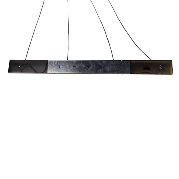 Scandinavische hanglamp brons met glas 4-lichts - dome