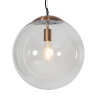 Scandinavische hanglamp koper met helder glas - ball 40