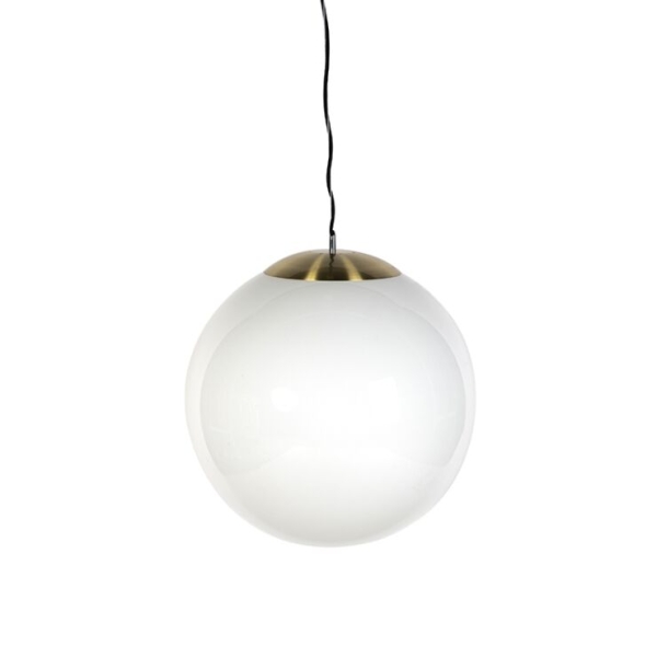Scandinavische hanglamp opaal glas 50 cm ball 50 14