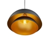 Scandinavische hanglamp zwart met goud 2-laags - claudius