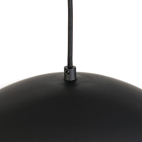 Scandinavische hanglamp zwart met wit 2-laags - claudius