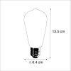 Set van 3 e27 led filament lamp st64 4w 320 lm 2700k