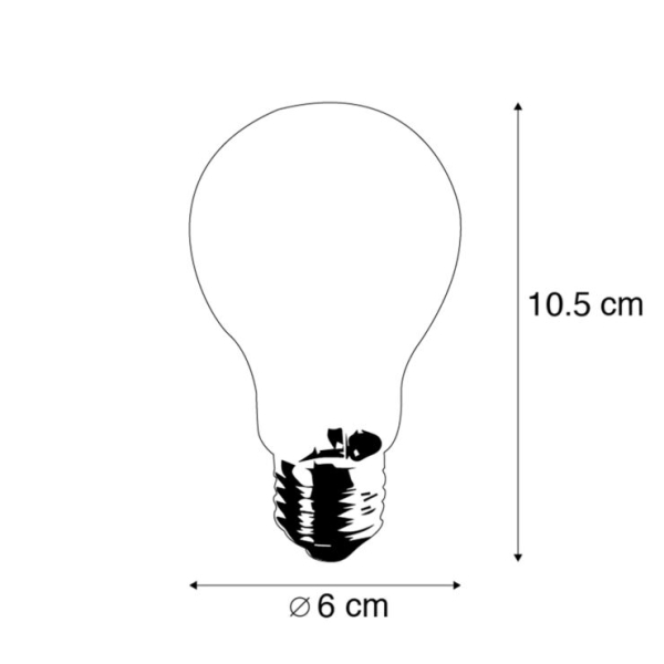 Set van 3 e27 led gedraaide filament lampen a60 helder 3w 210 lm 2200k