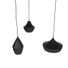 Set van 3 scandinavische hanglampen zwart met goud - depeche