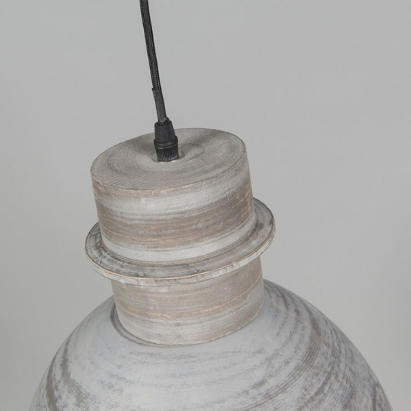 Set van 3 landelijke hanglampen grijs - dory