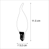 Set van 5 e14 led filament kaarslampen bxs35 1w 100lm 2200k